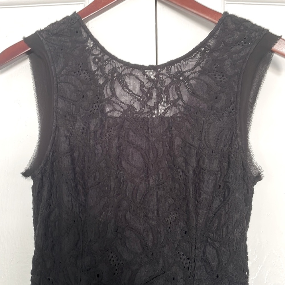 Bcbg long black formal lace dress